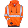 High-Visibility Orange Fleece Hooded Sweatshirt